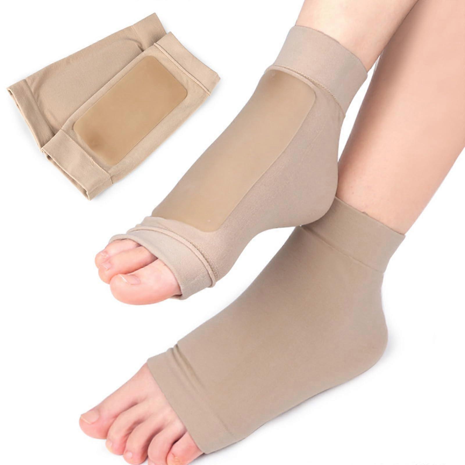 Ankle Support Brace Socks with Soft Gel Padding, Breathable Compression Sleeve for Sports