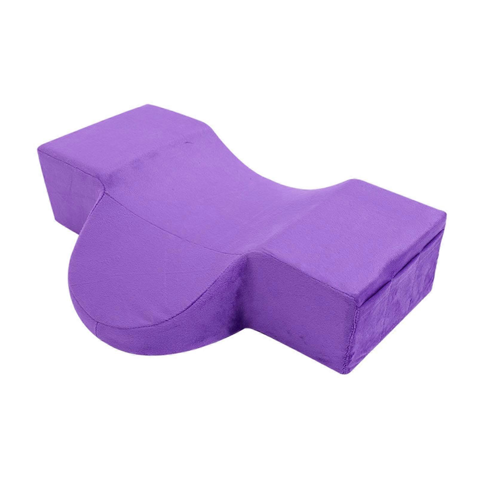 U Shape Memory Foam Eyelash Extension Pillow for Salon and Makeup Application, Violet