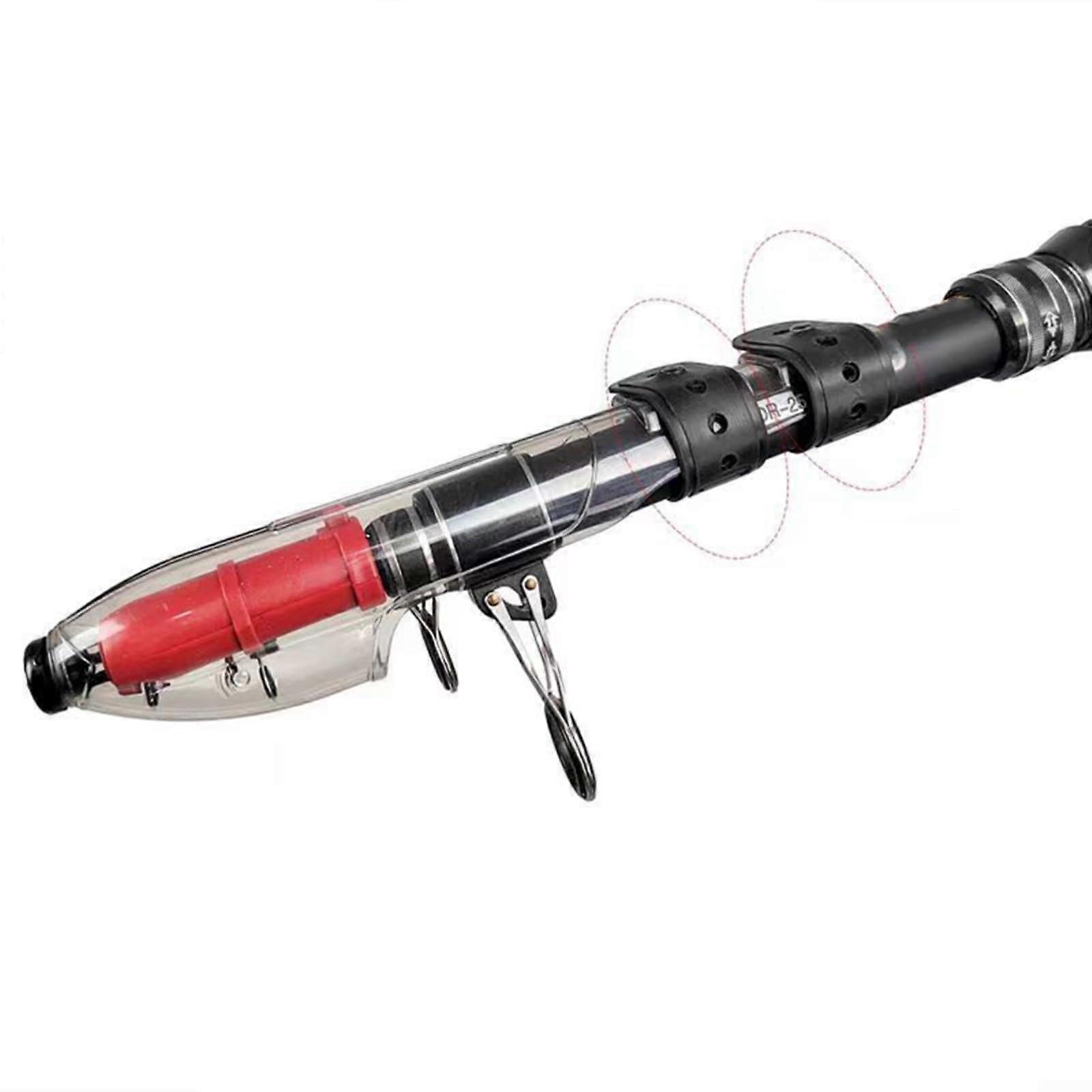 Fishing Rod Tip Protector with Removable Liner, Double Layer Telescopic Rod Cap, Black Red No.20