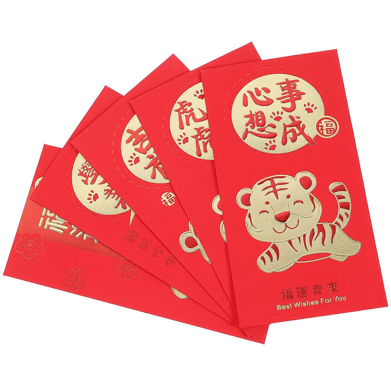 Chinese Style New Year Red Envelopes for Storage Use 30Pcs Red Packets