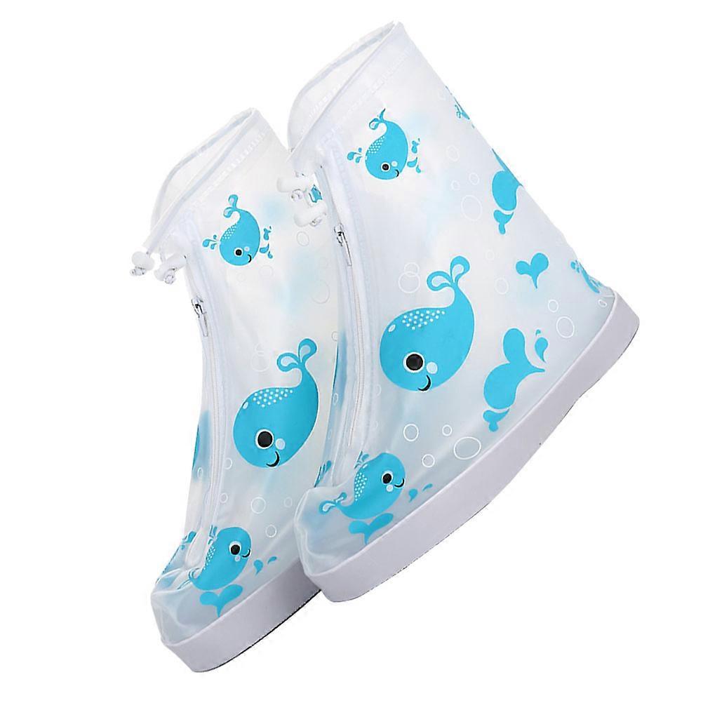Rainproof Shoe Covers Blue Dolphin -Resistant Non-Slip 1Pair