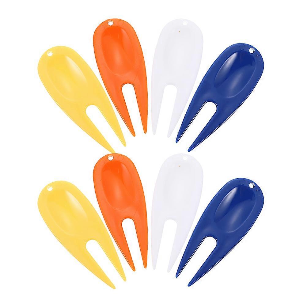 Golf Divot Tool Plastic Golfs Lawn Repairing Tool for Golfing 8Pcs Set