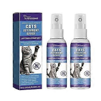 Cat Deterrent Spray, Stops Cats from Peeing & Scratching, Lemon & Coptis, Safe for Furniture