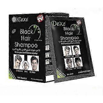 10PCS Dexe Black Hair Coloring Shampoo - Instant 5-Min Dye for Men & Women, Latest Version