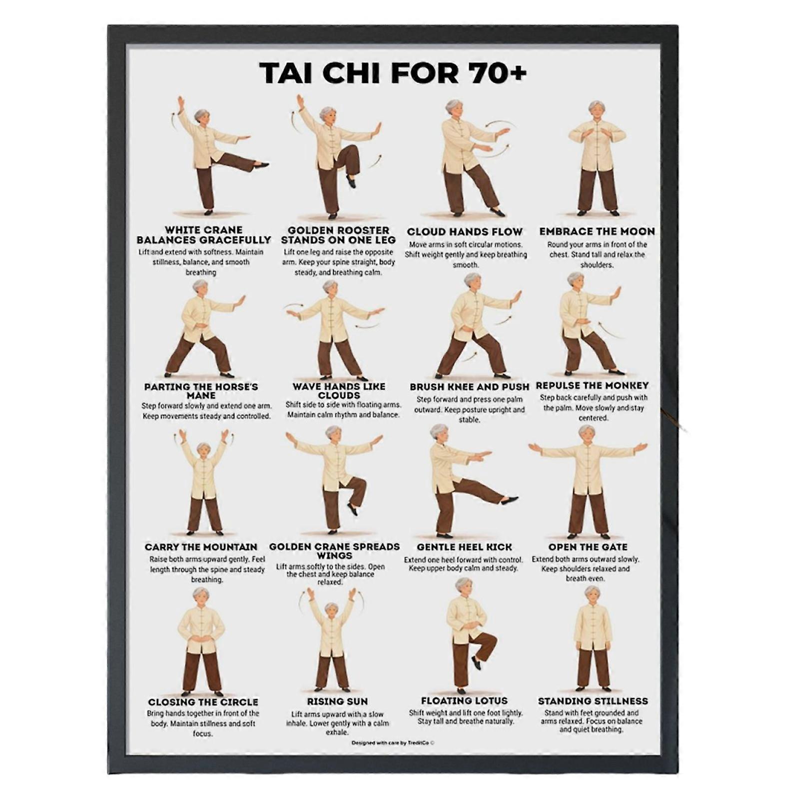 Seated Exercise Chart - For Elderly & Chair Bound - Illustrated Instructions