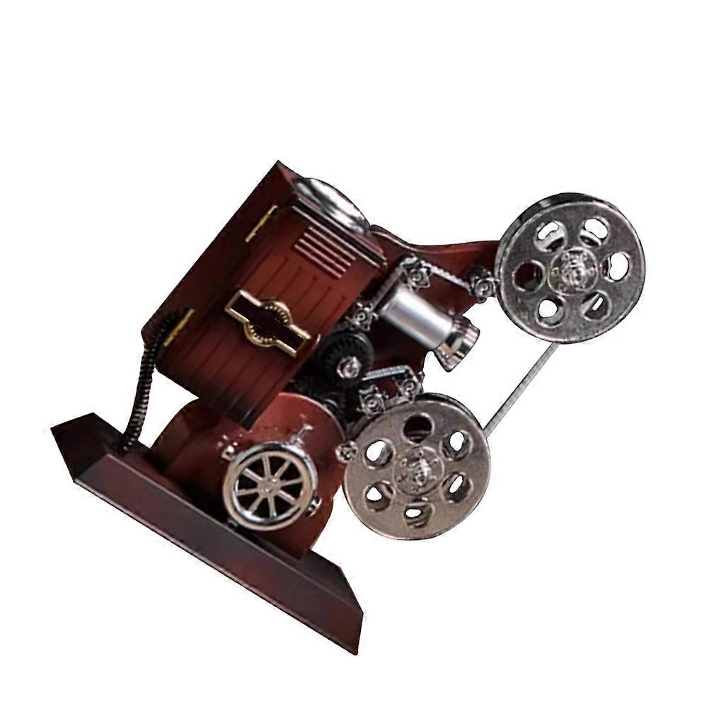 Retro Projection Machine Music Box for Desktop Decor Creative Gift