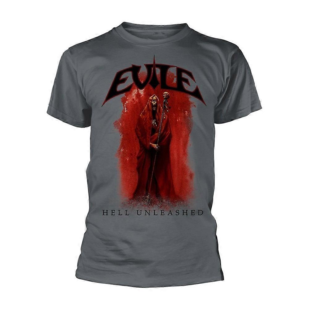 Evile Hell Unleashed Anthrazitfarbenes T-Shirt, Stil 1129