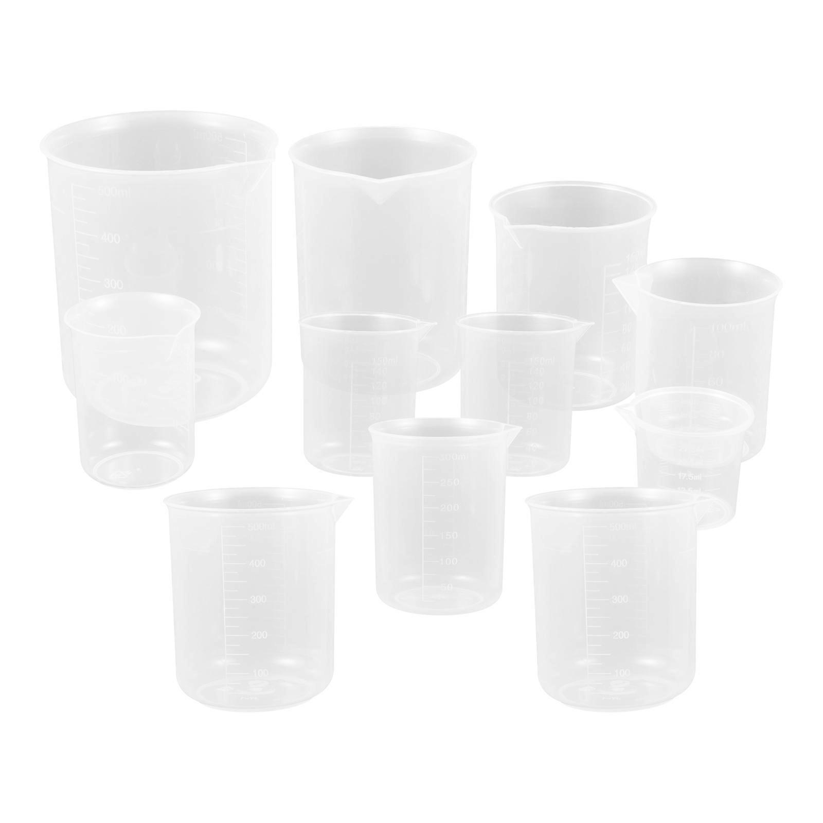 Laboratory Beakers Plastic Measuring Beaker for Kitchen Use 30Pcs