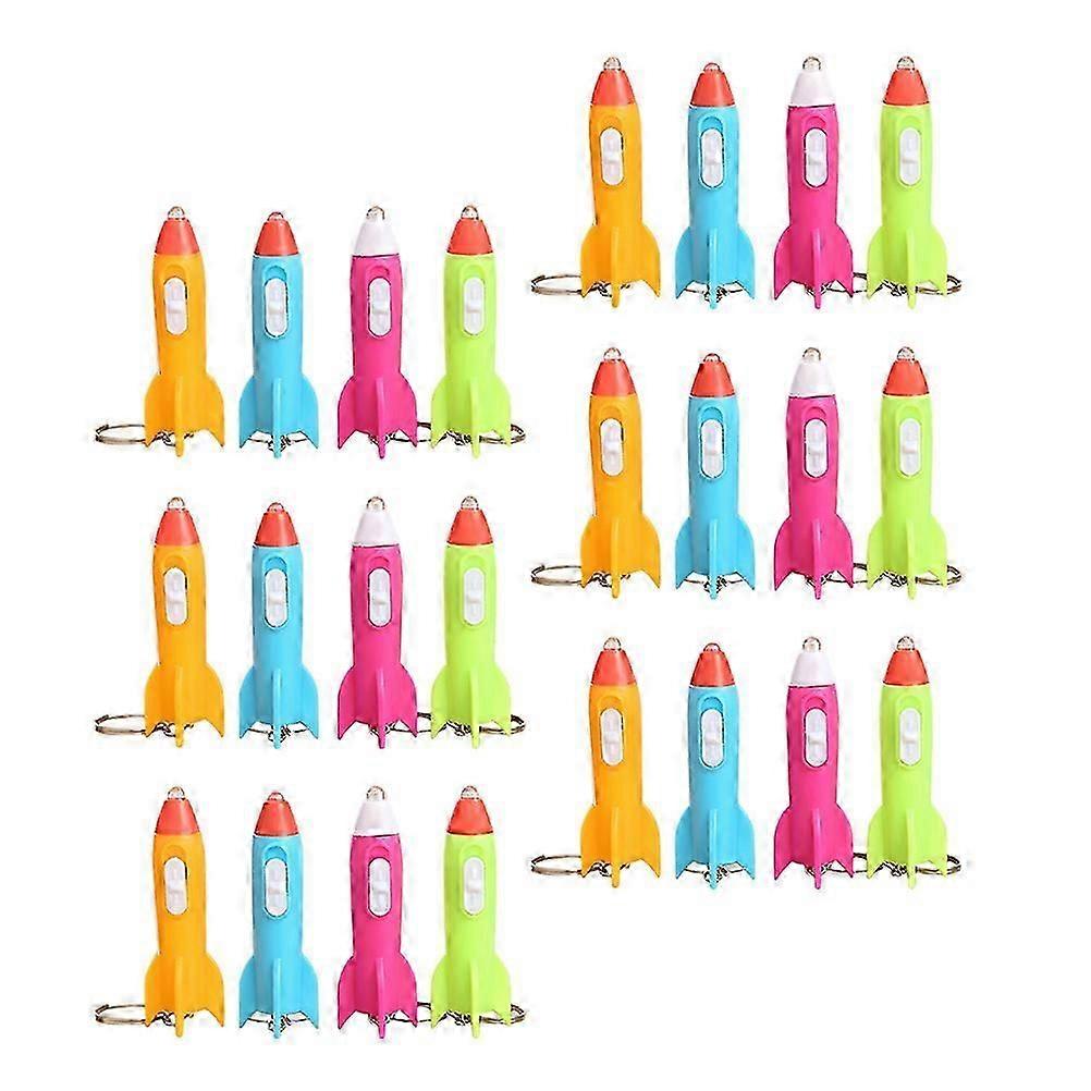 Luminous Rocket Keychains 24Pcs