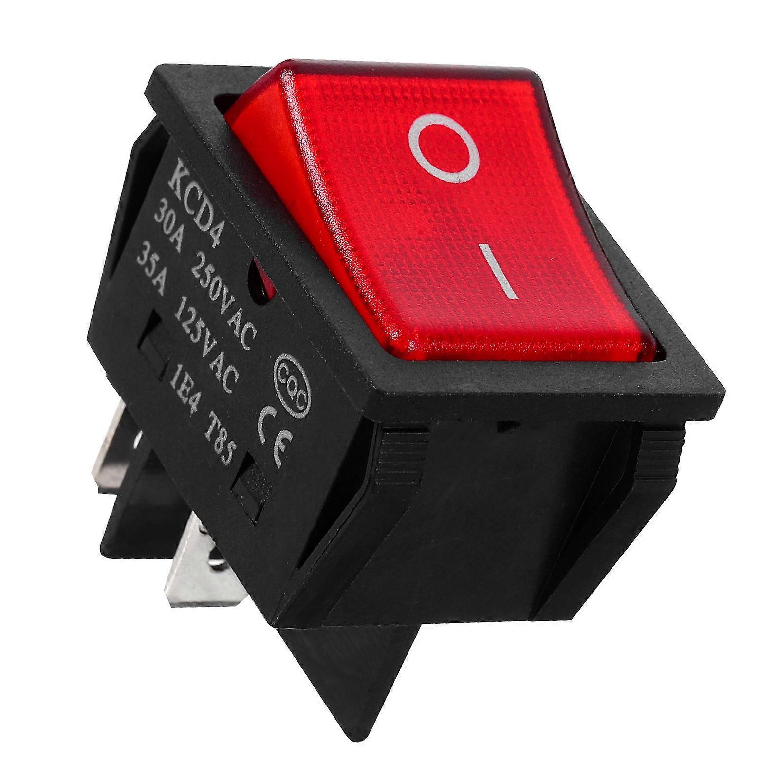 Vehicle Toggle Switch Boat Toggle Switch Replacement Rocker Switch with LED Light (4 Position)