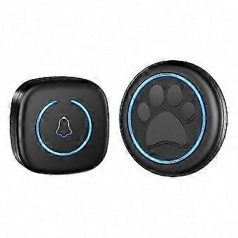 Wireless Dog Doorbell 300M Range, 60 Melodies, Loud Waterproof Pet Training Bell for Smart Home, US Plug Black