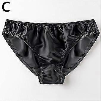 Women's Mulberry Silk Underwear Small Bow Solid Color Silk Triangle Underwear Soft High-Quality Minimalist Style