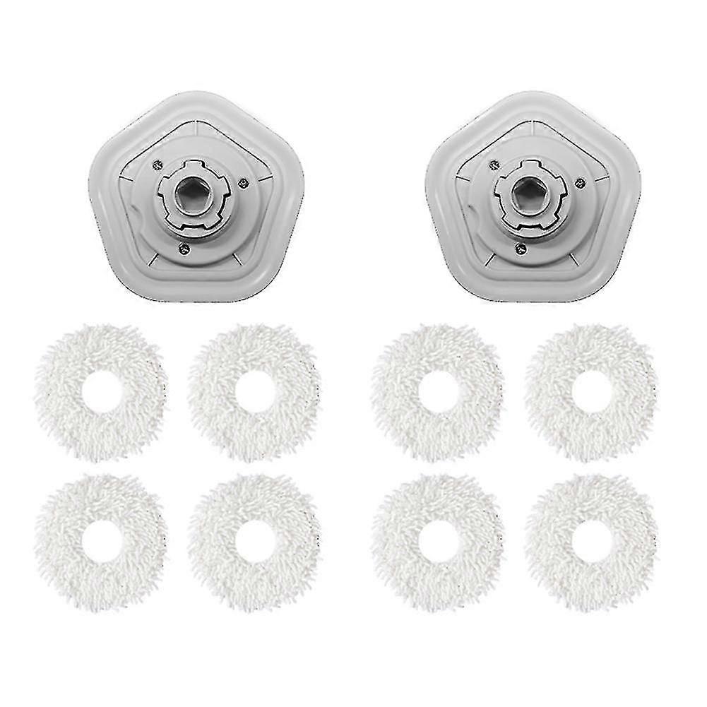 10 Pcs Upgraded Replaceable Mop Cloth And Mop Cloth Support