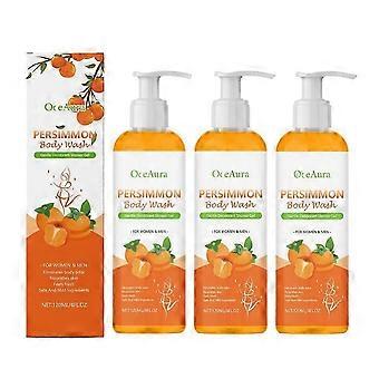 1-3pcs Persimmon Soap for Body Odor - 120ml Gentle Body Wash for Seniors, All Skin Types, Fresh Scent and Odor Neutralizing Yrwn Zeki