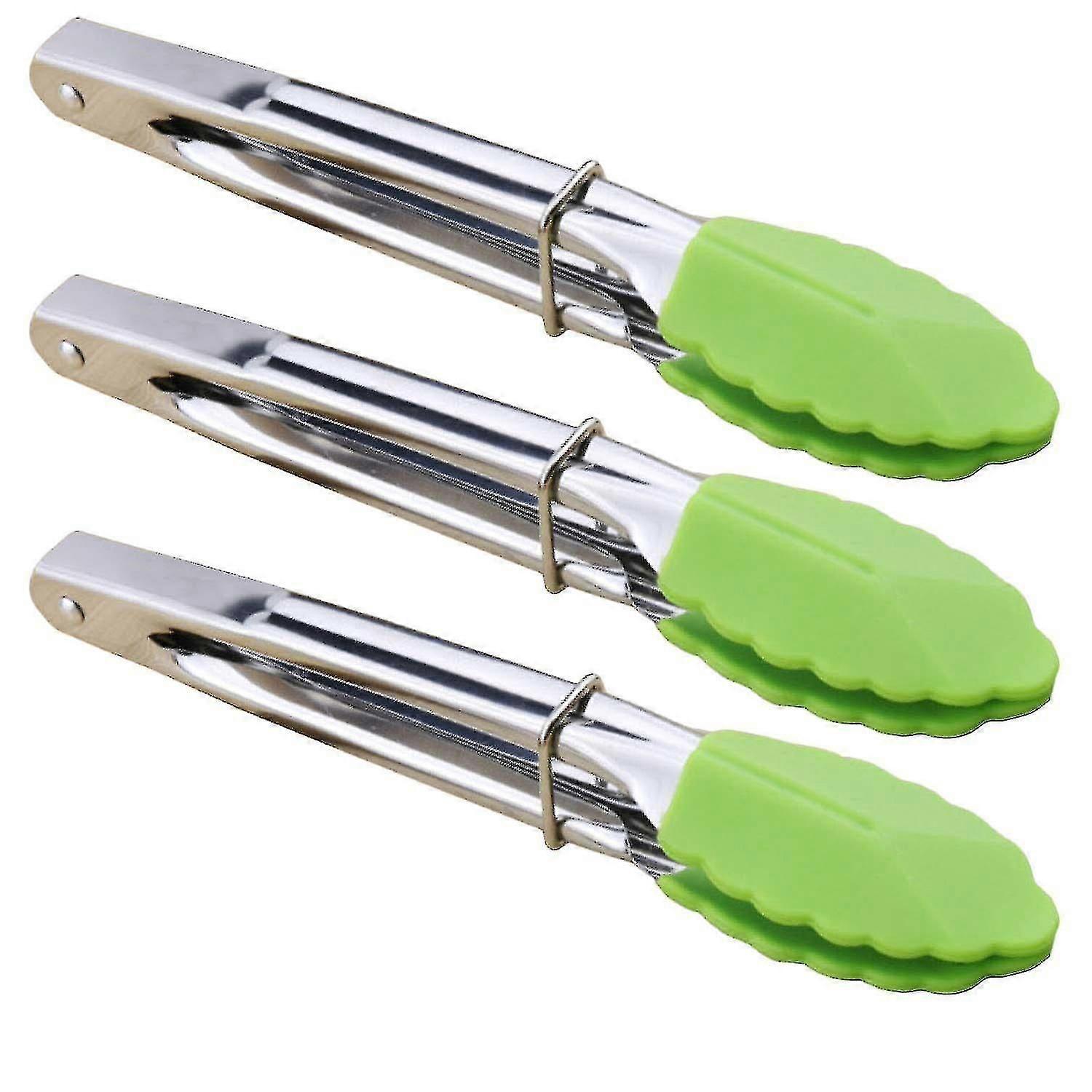 Mini Tongs With Silicone Tips(green)