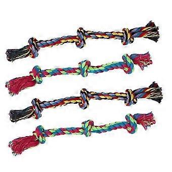 jianc-TPR braided rope cat and dog toy teething stick pet supplies cotton rope three-section rope only, one per person, shipped randomly.