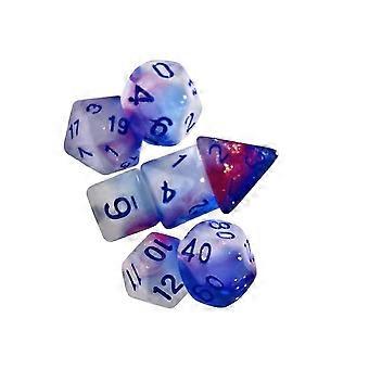 7Pack Mehrseitiges Würfelset Glow in Dark für Rollenspiele Rollenspiele