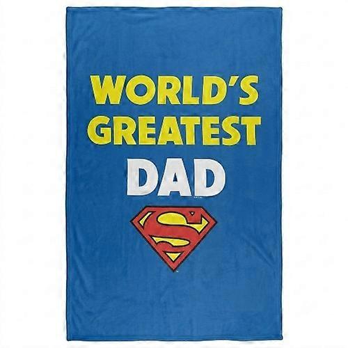 Superman World's Greatest Dad Blanket