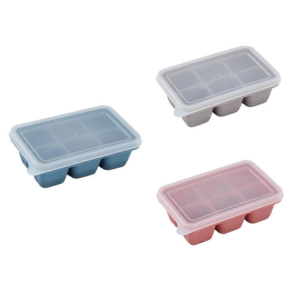 3pcs Kitchen Ice Making Tray Silicone Ice Mold Rectangular Ice Mold Tray