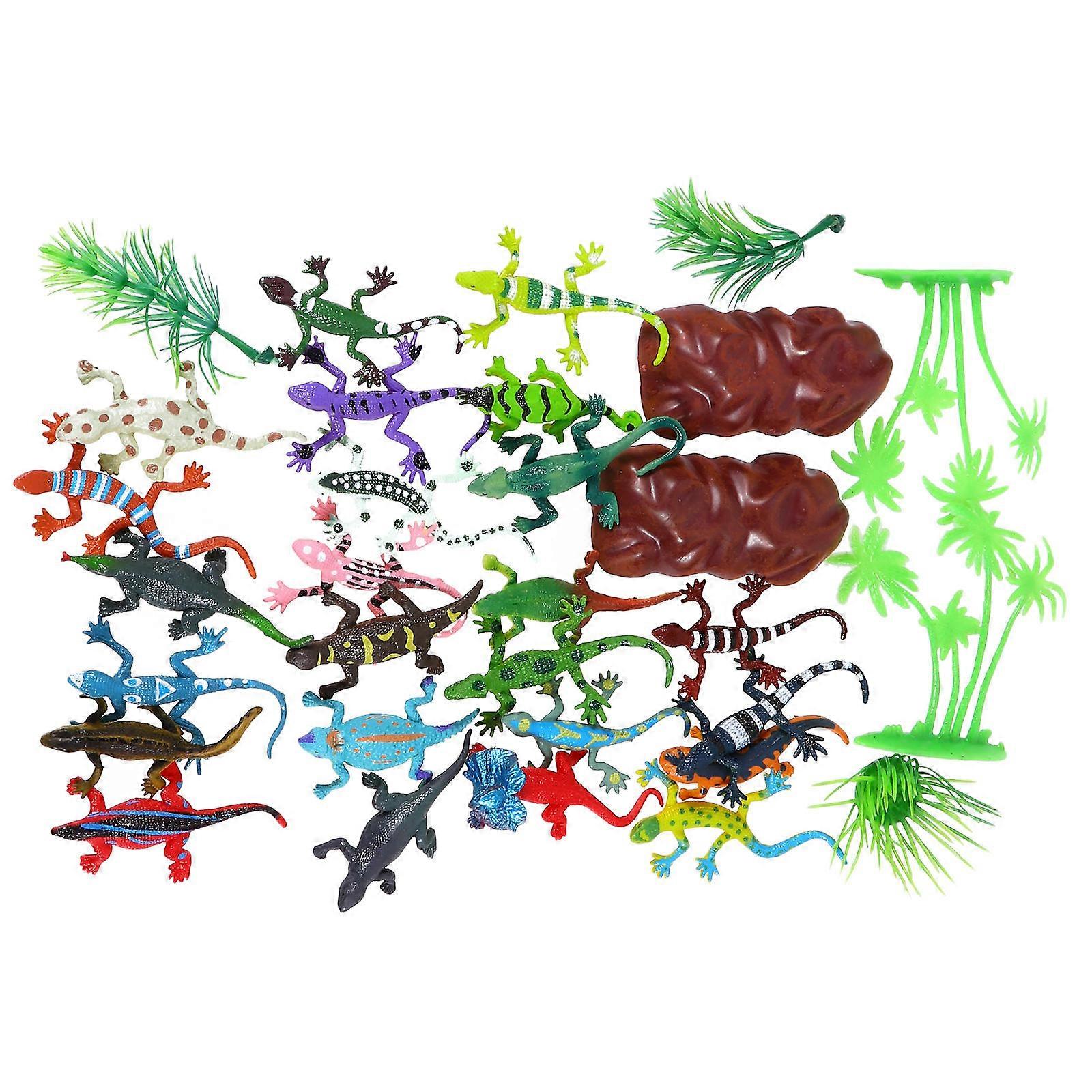 Kid Lizard Toy Simulation Lizard Model for Decoration 24Pcs Collection