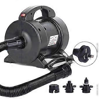 Bomba de aire eléctrica portátil de 1600 W: inflado / desinflado rápido con boquillas dobles para colchón de aire, balsa, bote