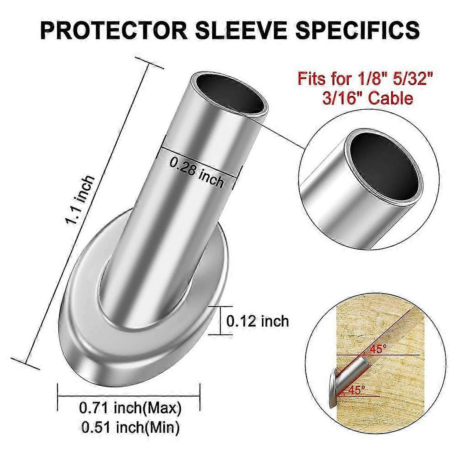 40 Pack Angle Beveled Protector Sleeves, Wood Post Protector Stair Cable Railing