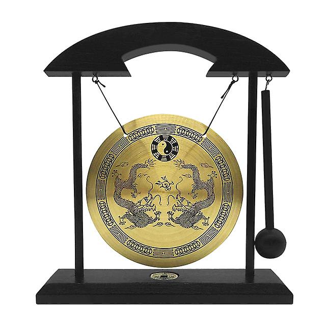 Mini Desktop Gong Table Wind Chime Percussion Instrument Cymbals Gongs With Mallet For Home Decor Housewarm Gift Carillon à Vent