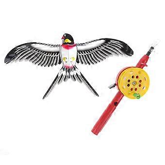 Cometa de pájaro golondrina Cometa fácil de volar Cometa divertida al aire libre para niños con caña de pescar (color aleatorio)