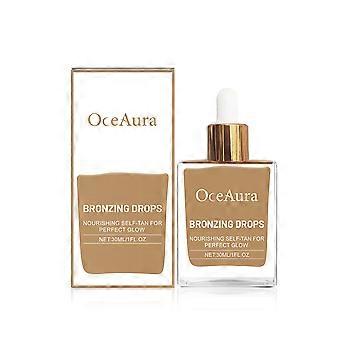 Gouttes bronzantes OceAura, Essence bronzante hydratante et assombrissante pour la peau bronzée naturelle, idéale pour les bains de soleil en été
