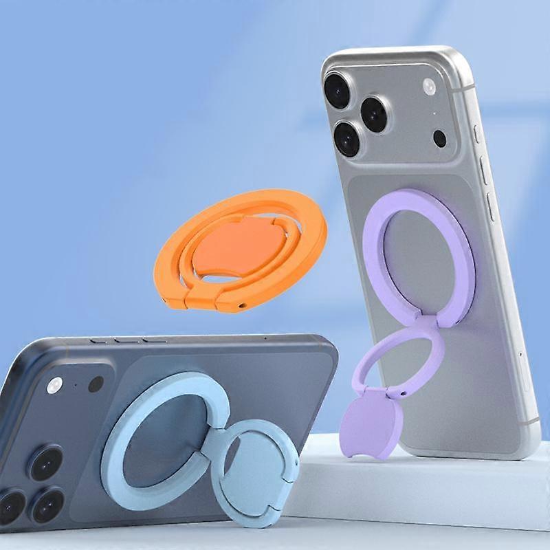 Solid Color Folding Double-sided Magnetic Ring Phone Holder