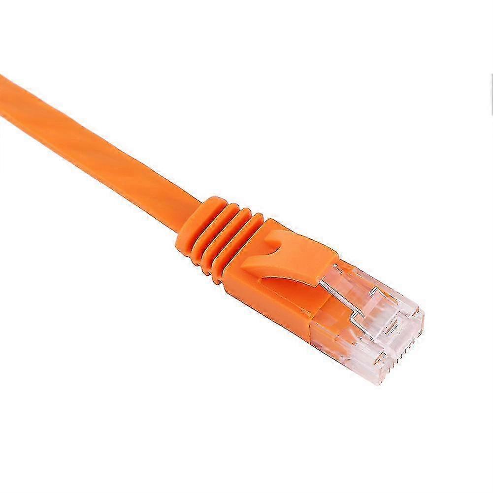 RJ45 CAT6 Ethernet Network Flat LAN Cable UTP Patch Router Cables 1000M Orange 0.5meter