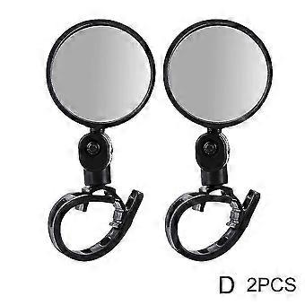 Bicycle Rearview Mirror 360 Degree Rotation Convex Mirror Handlebar Mount 26-27