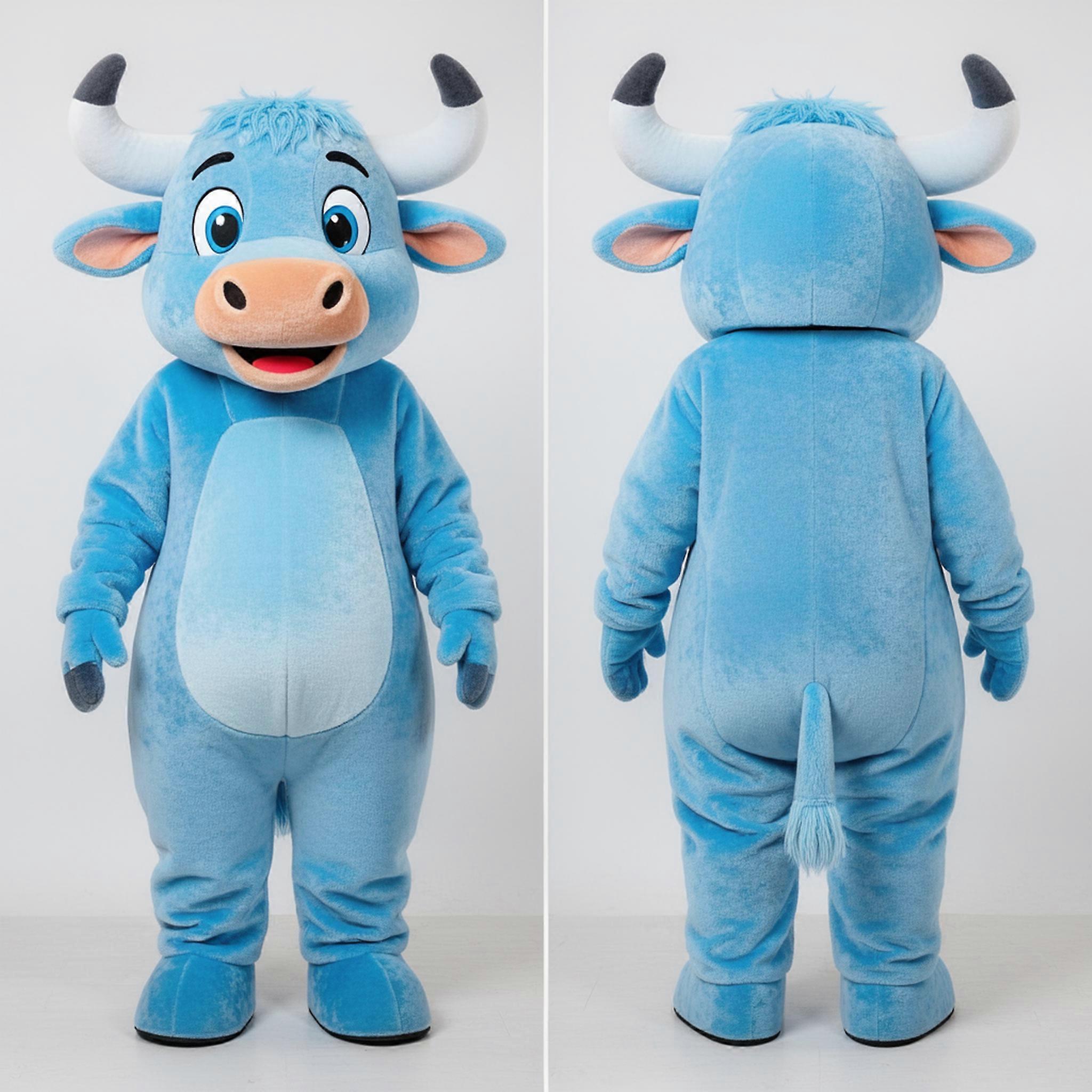 MASTICOT Sky Blue Rounded Zebu Mascot