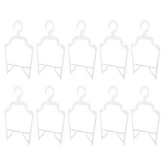 Dog Clothing Hangers White Pet Clothes Holder for Storage 10Pcs
