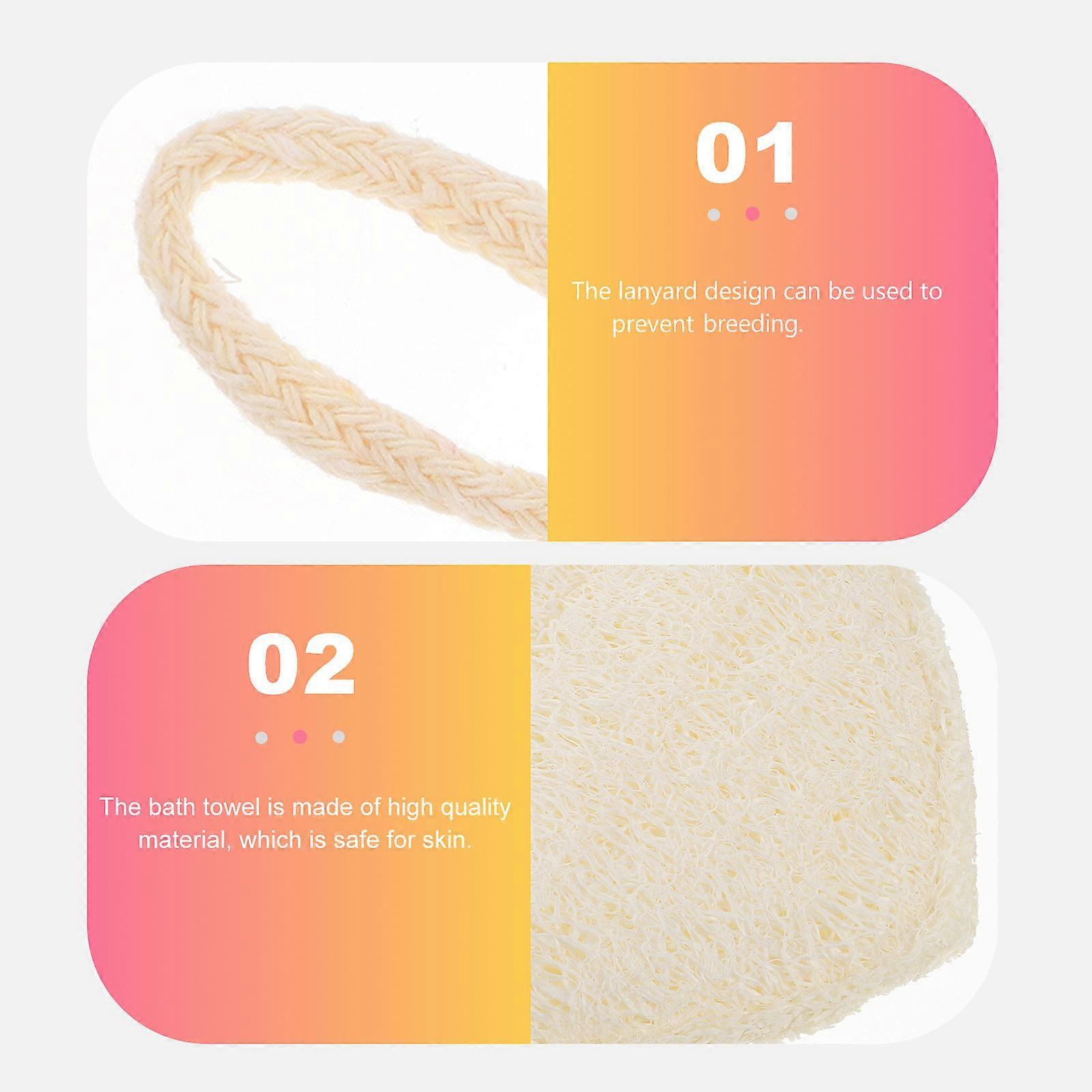 Back Scrubber Loofah Bath Towel for Practical Bathing Use 2Pcs