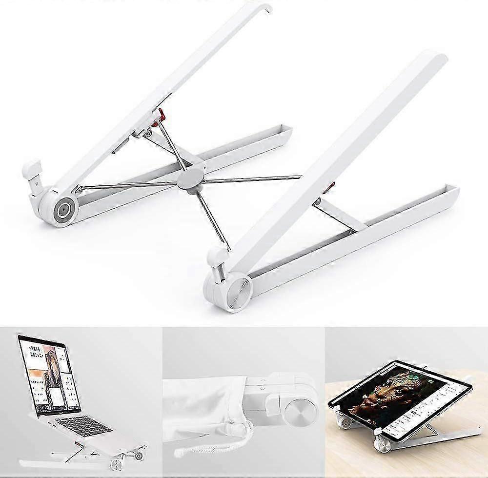 Ergonomic Ventilated Adjustable Laptop Stand for Desk, Foldable Portable Laptop Riser Holder