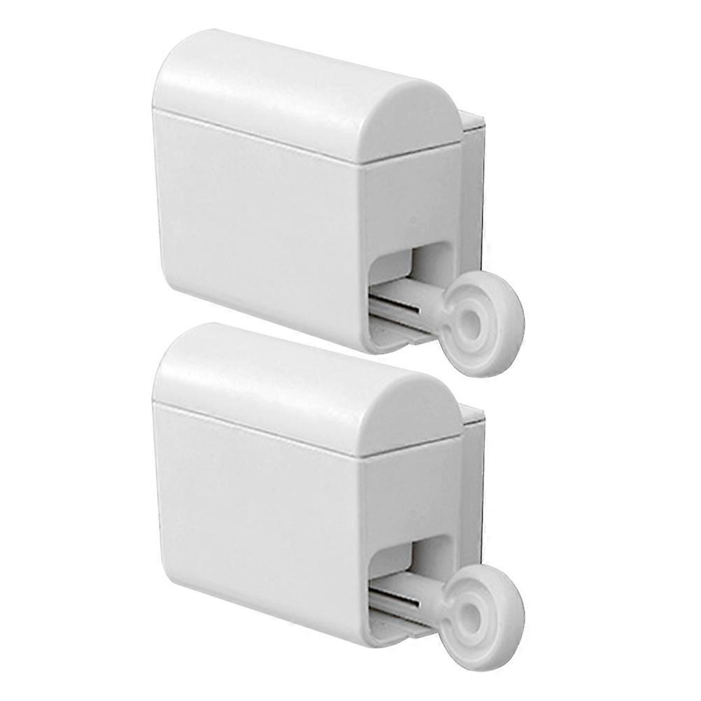 Toothpaste Tube Squeezer Wall-Mounted ABS Manual Squeezer 2Sets White