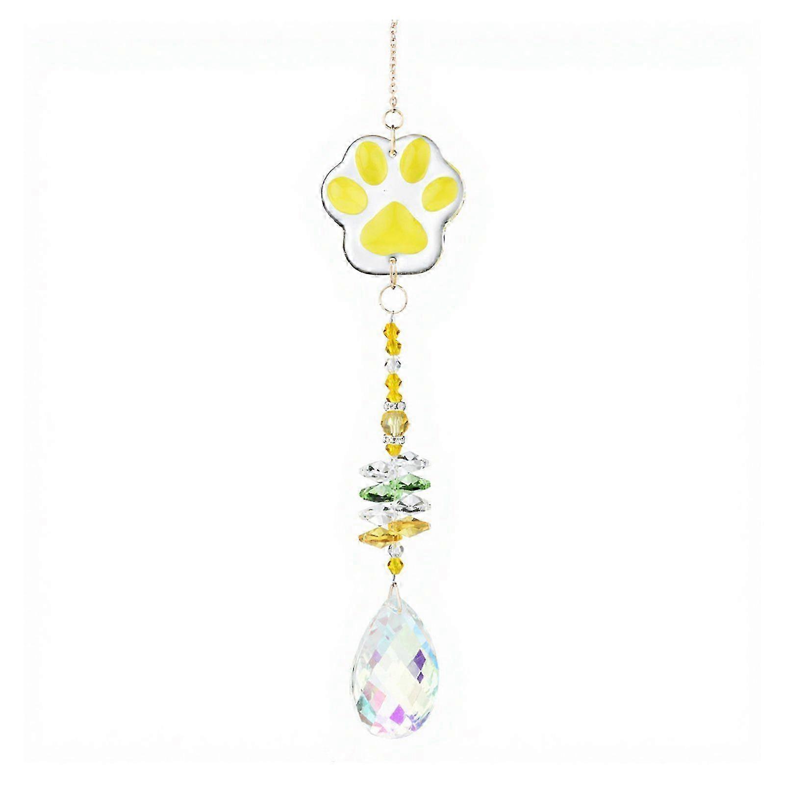 Crystal Rainbow Cat Paw Decor