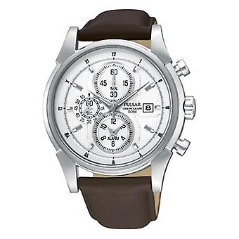 Pulsar toledo watch for Quartz Analog Man with Cowhide Bracelet PF3941X1