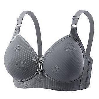 Adjustable Comfortable Breathable Wireless Bra Large Size Thin Cup Gathered Side Effect for Big Breast Women Underwear
