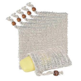 Pack Natural Sisal Soap Exfoliating Bags - Eco-Friendly Mesh Soap Savers compatible with