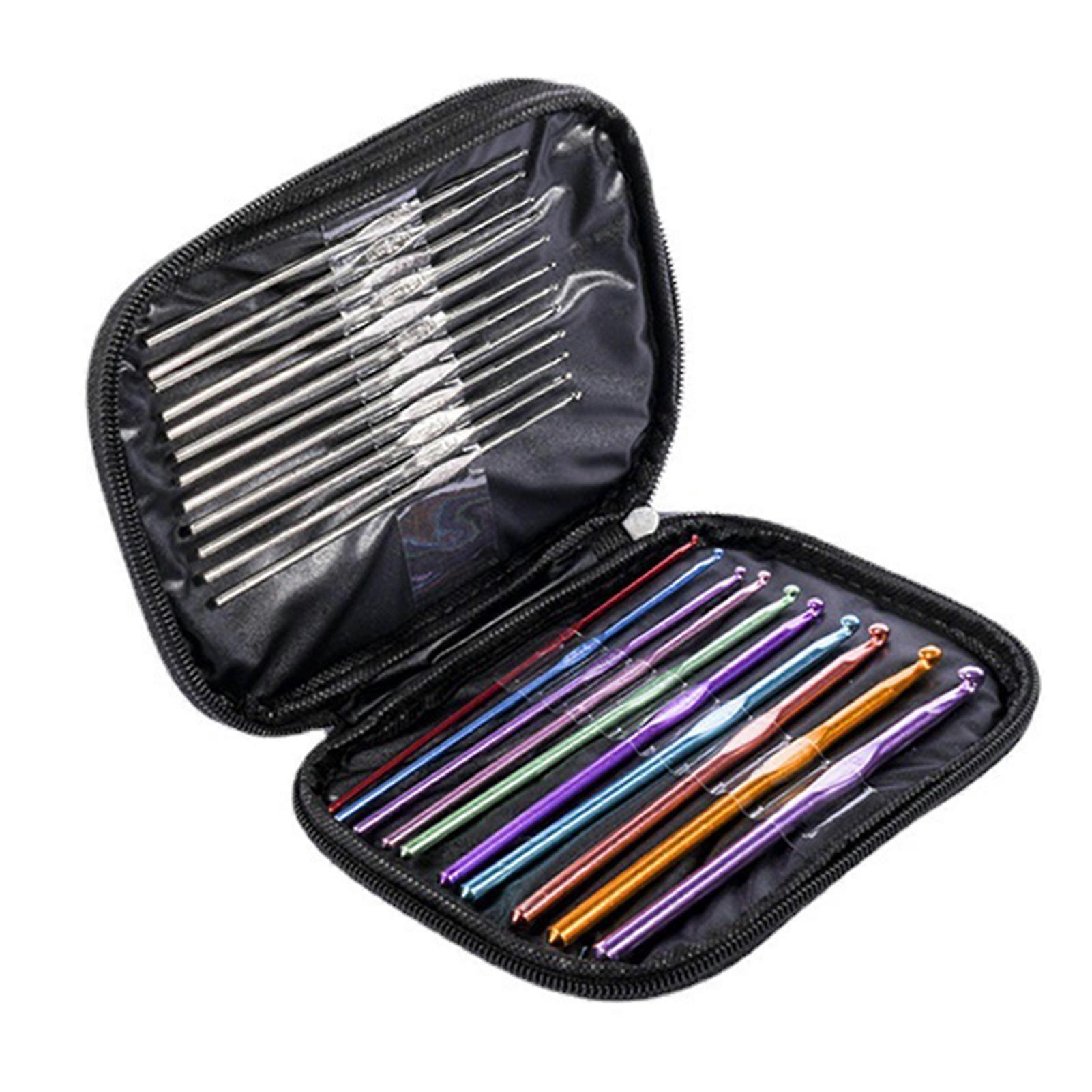 22pc Metal Crochet Hooks with Compact Case