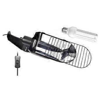 UVB 2.4 Bird Cage Light Combo Kit, 20W UVB Bird Light Bulb, Deep U-Shaped Lamp Fixture with Fluorescent Bulb E26 EU Plug-SHZNV
