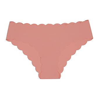 Veeki Women's Seamless Briefs Pack of 3 Ice Silk Panties Mid-Rise No Show Underwear, Caramel, XL