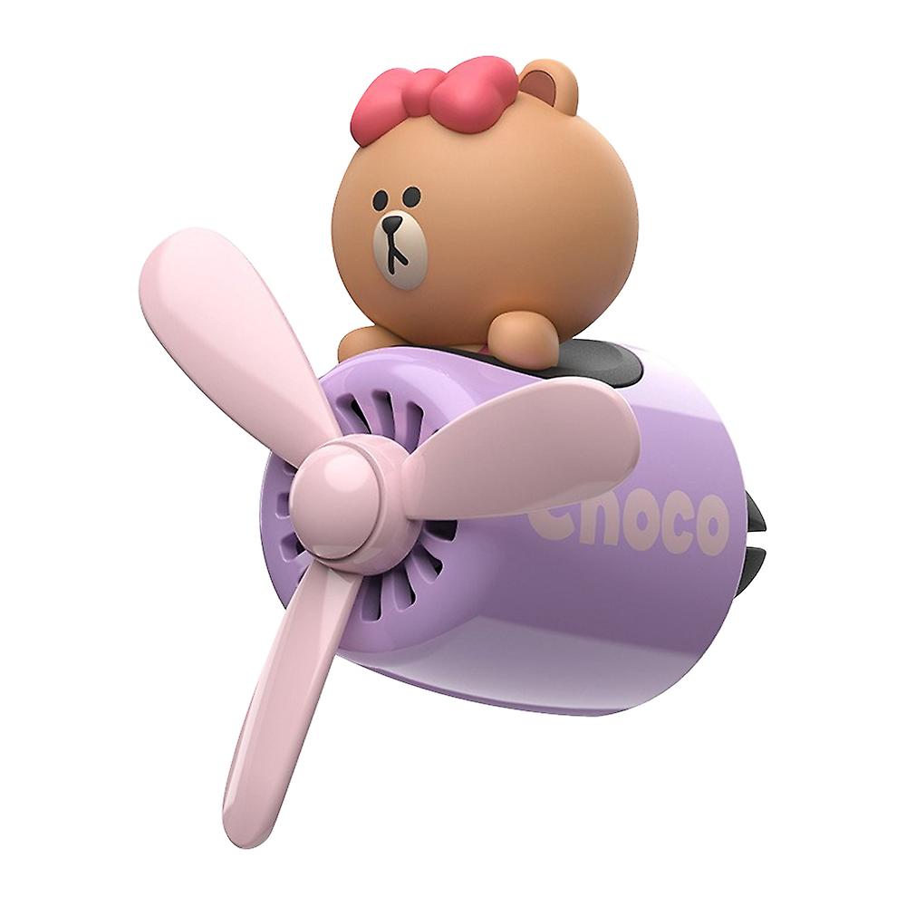 Kawaii Brown Sally Chocolate Connie Small Airplane Car Aromatherapy Cute Cartoon
