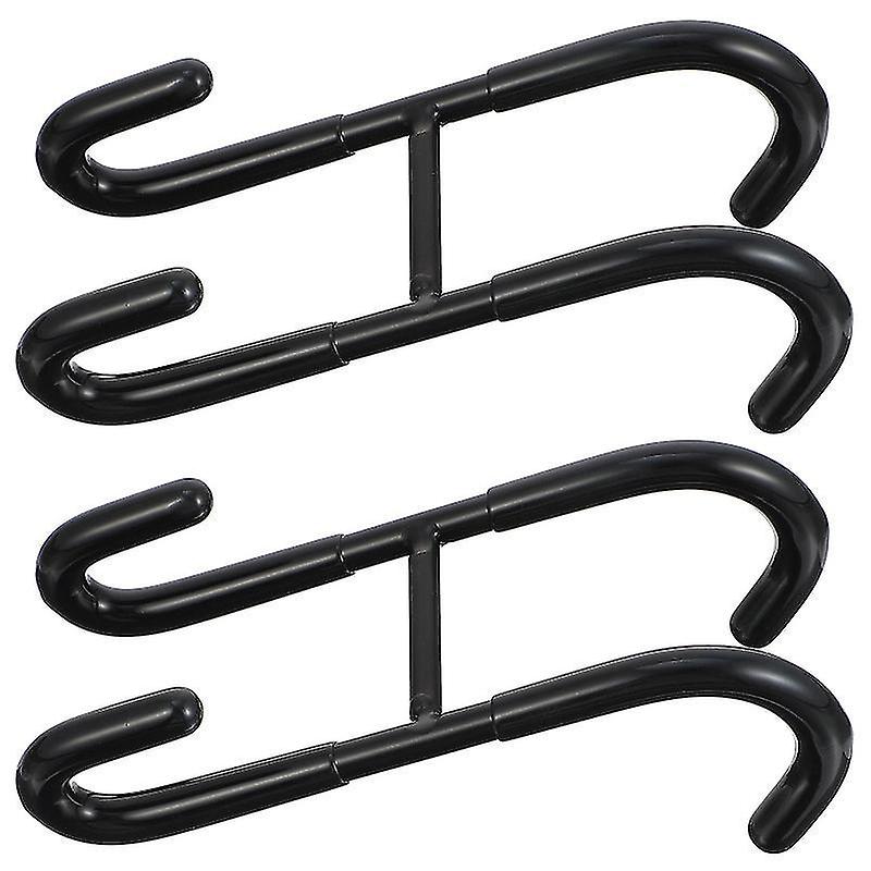 12X5cm Black Utility Hooks 2pcs Multi-functional Hooks Punch Free Storage Door Back Hooks Hanging Ho
