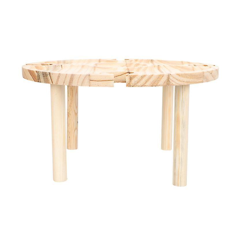 30X30cm Khaki Table Tops Outdoor Wine Table Portable Wine Table Wooden Beverage Table Picnic Table