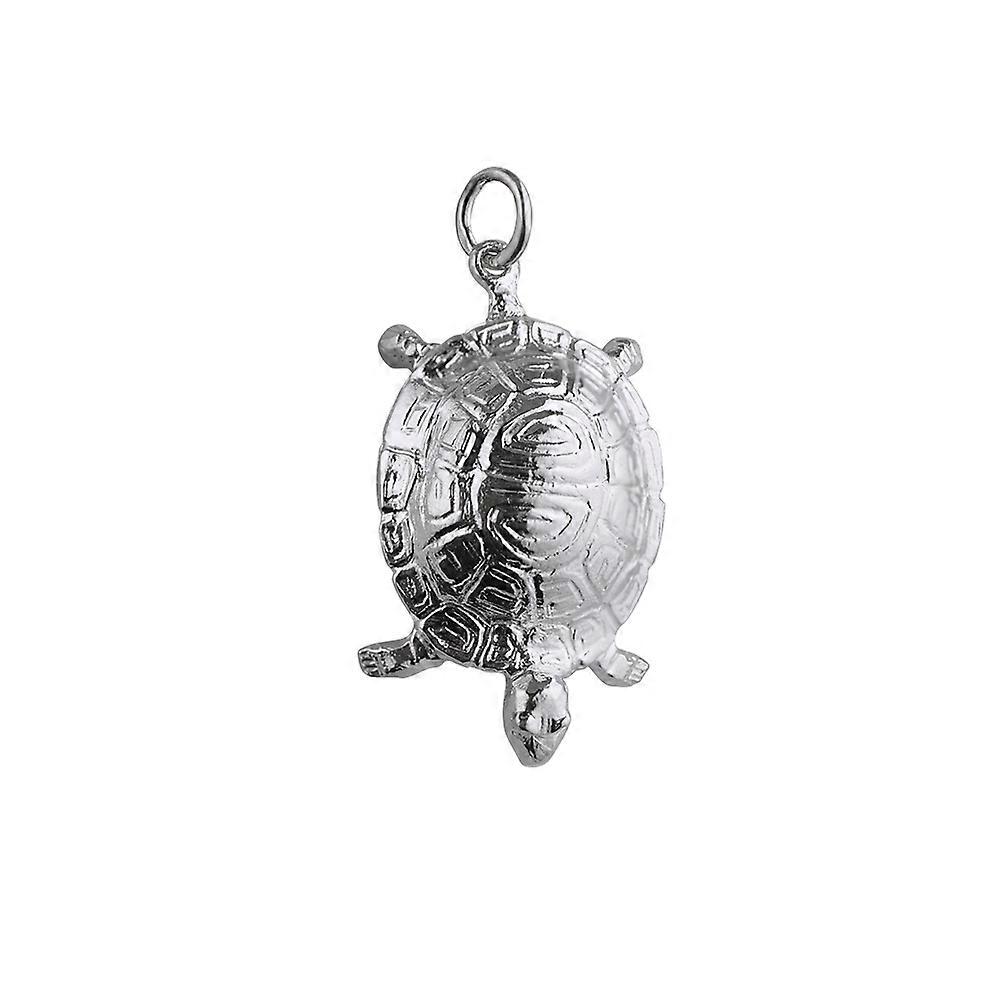 Silver 29x18mm Tortoise Pendant or Charm