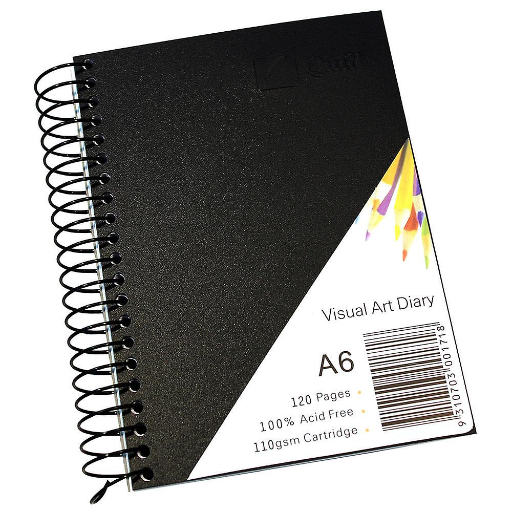 Quill Visual Art Polypropylene Diary 120 Pages A6 Thickest Back Cover Boards