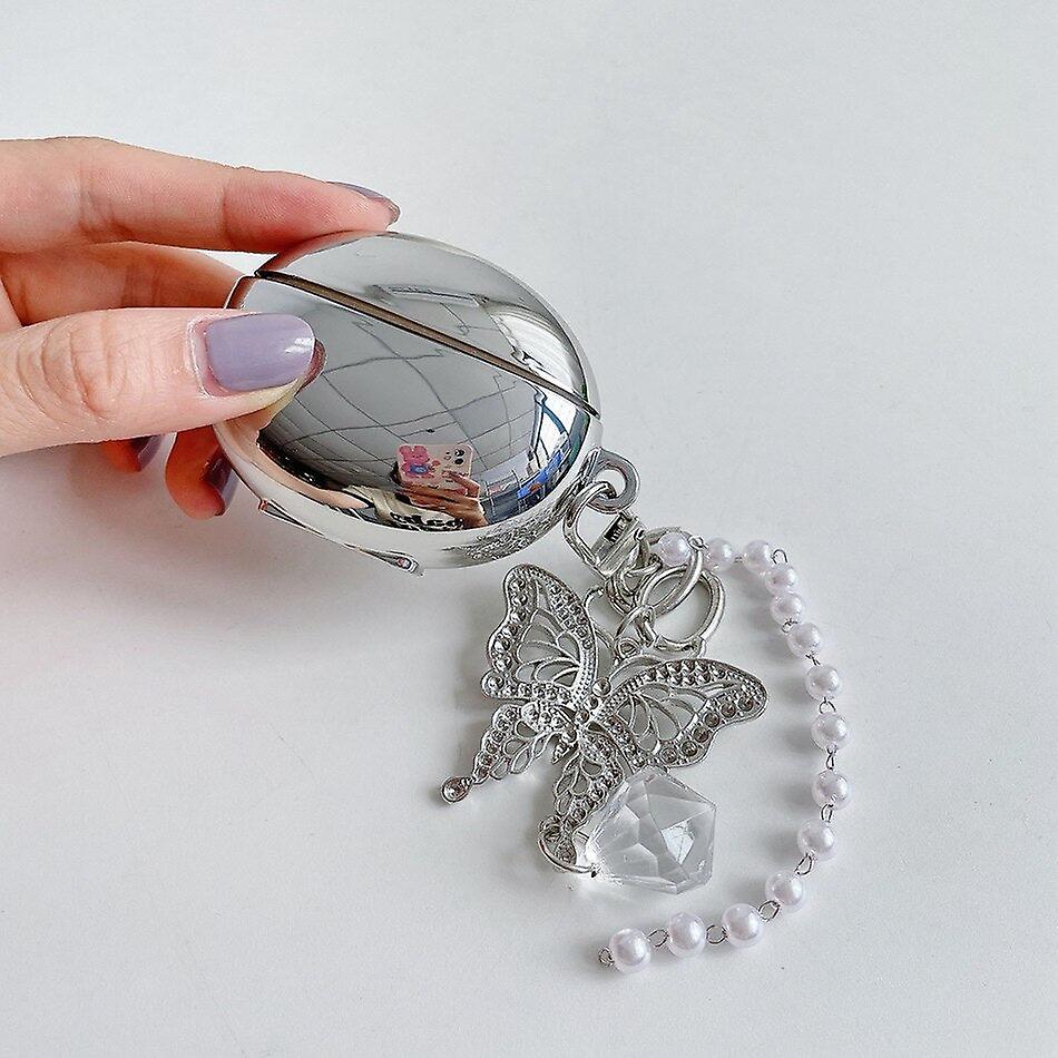 Huawei Freebuds 4 4i 3 Proイヤホンケース用メッキ保護ソフトケースInsバタフライチェーンカバー漫画アクセサリーFreebuds 4i